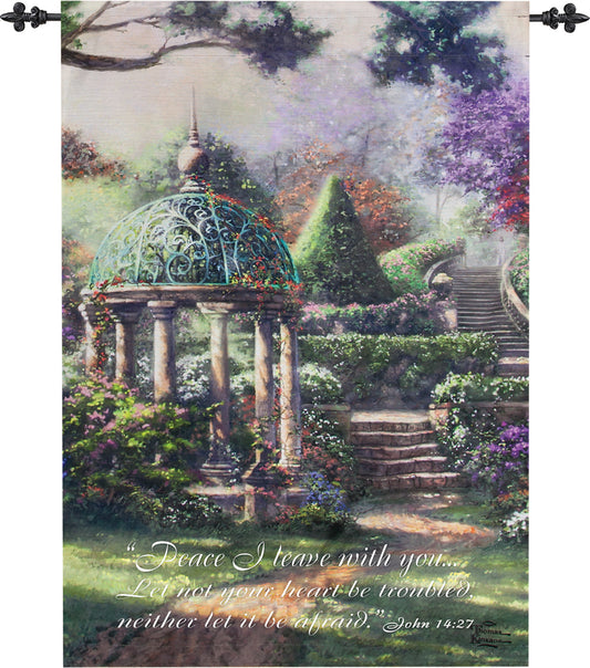 Gazebo of Prayer by Kinkade Fine Art Tapestry