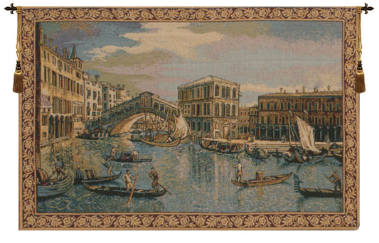The Rialto Bridge Grand Canal Small Italian Wall Tapestry