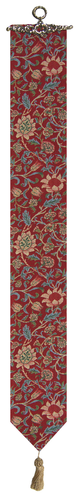 Fleurs de Morris (Red) I Bell Pull Wholesale