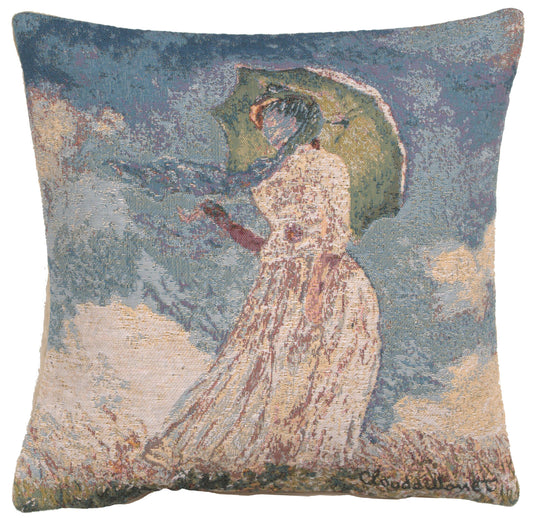 Monet's Lady with Umbrella European Cushion Covers