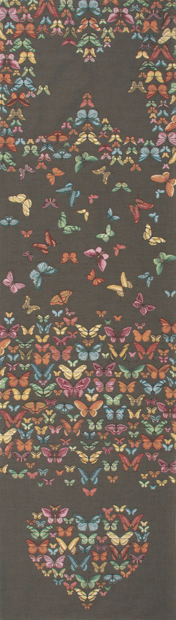 Butterflies Dark French Table Runner