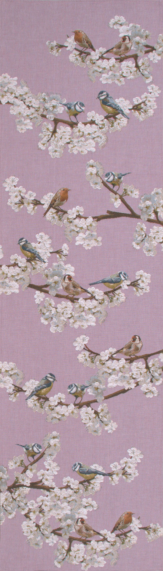 Passerines Branch Pink French Table Runner