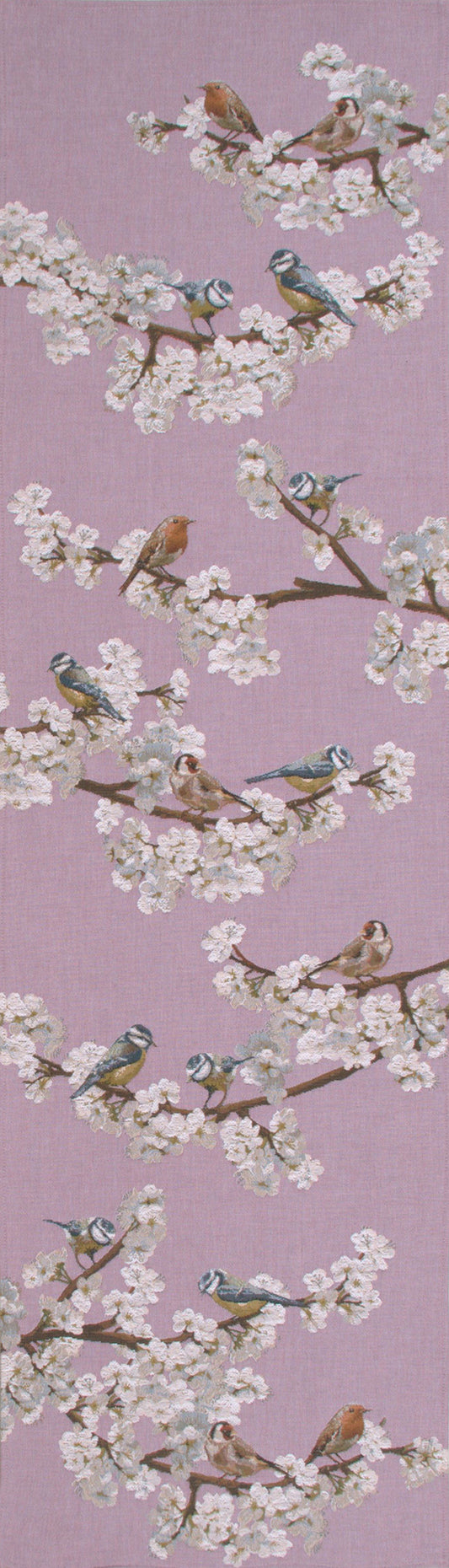 Passerines Branch Pink French Table Runner