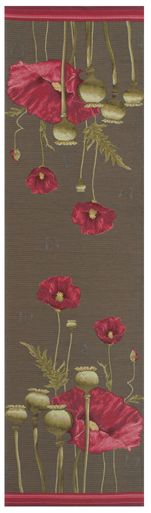 Poppy Gray French Table Runner