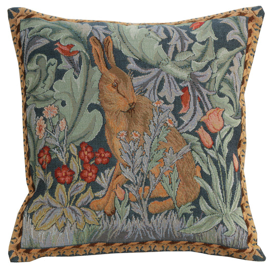 Rabbit as William Morris Left Small French Cushion Cover