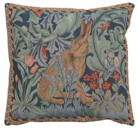 Rabbit As William Morris Right Small French Cushion Cover