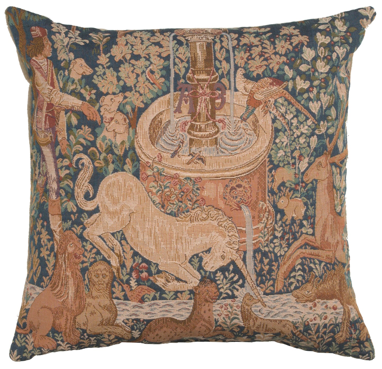 La Licorne a la Fontaine French Cushion Cover