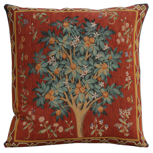 Orange Tree Large French Cushion Cover