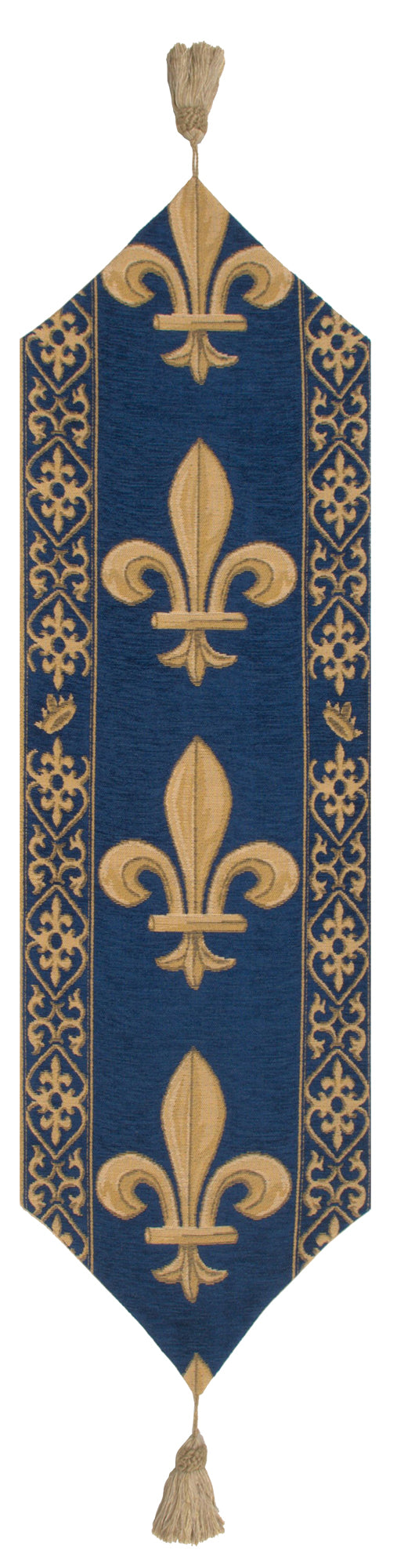 Fleur De Lys Blue TR European Table Runners