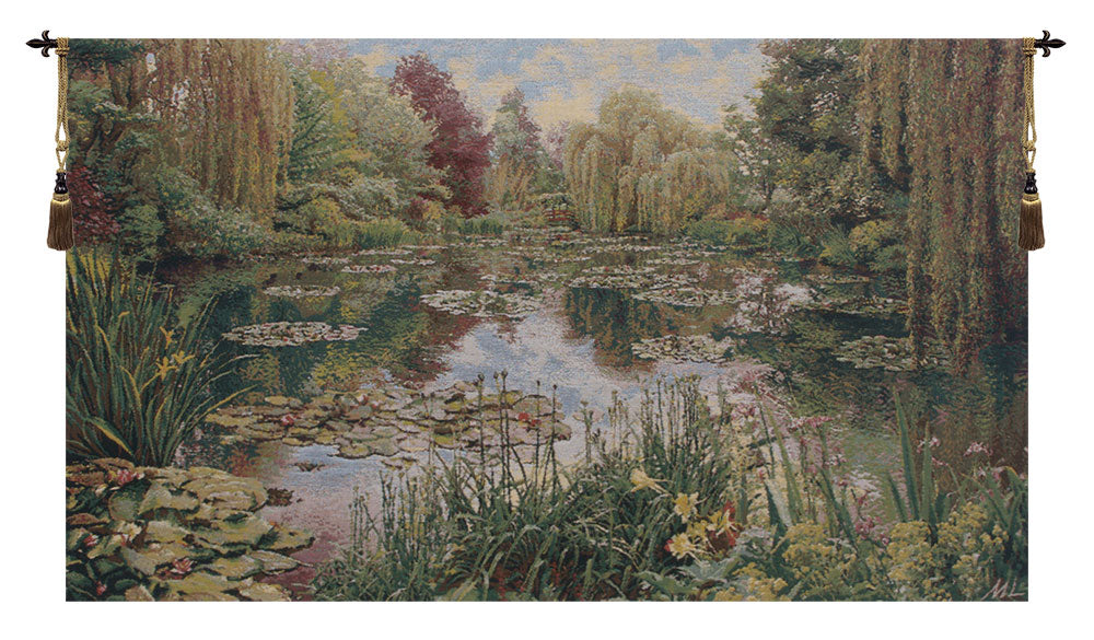 Monet's Garden without Border IV Belgian Tapestry Wall Art