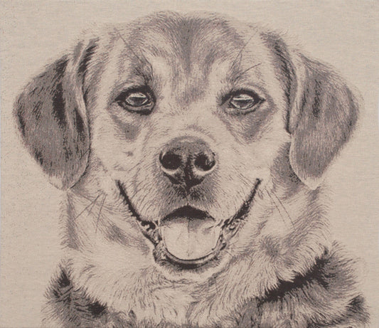 Happy Canine Stretched Wall Tapestry