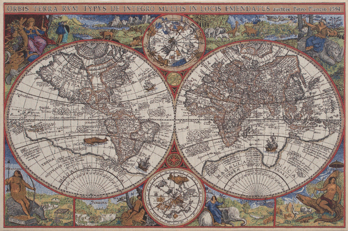 Wall Map of Wonder Stretched Wall Tapestry