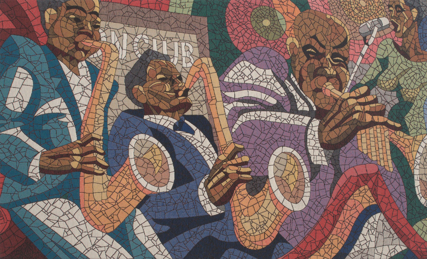 Jazz Band Stretched Wall Tapestry