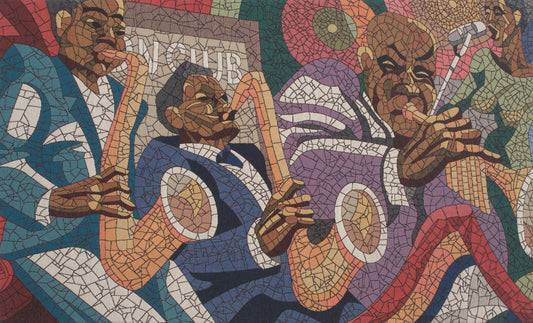 Jazz Band Stretched Wall Tapestry