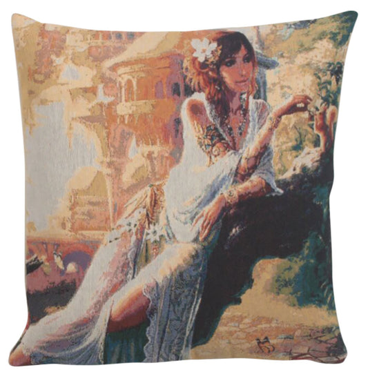 Flowers in Her Hair Decorative Pillow Cushion Cover