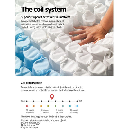 Giselle Bedding 27cm Mattress Euro Top Double