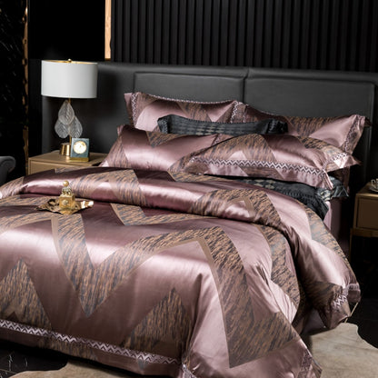 Shakira 1000TC Egyptian Cotton Satin Jacquard Luxury Duvet Bedding Set