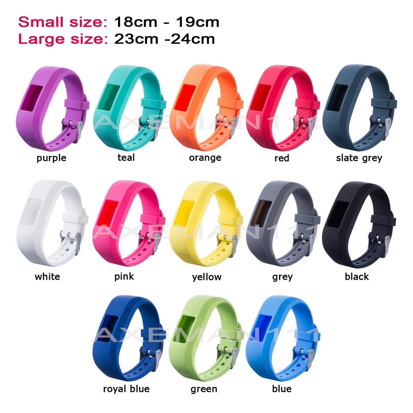 Garmin Vivofit JR 1, 2, Vivofit 3 Junior Replacement Band Secure Buckle Strap