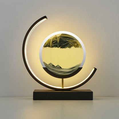 2023 Sands Of Time Lamp 15W LED 3D Dynamic Modern Sandscape Art Glass Remote Control - RoseStraya.com
