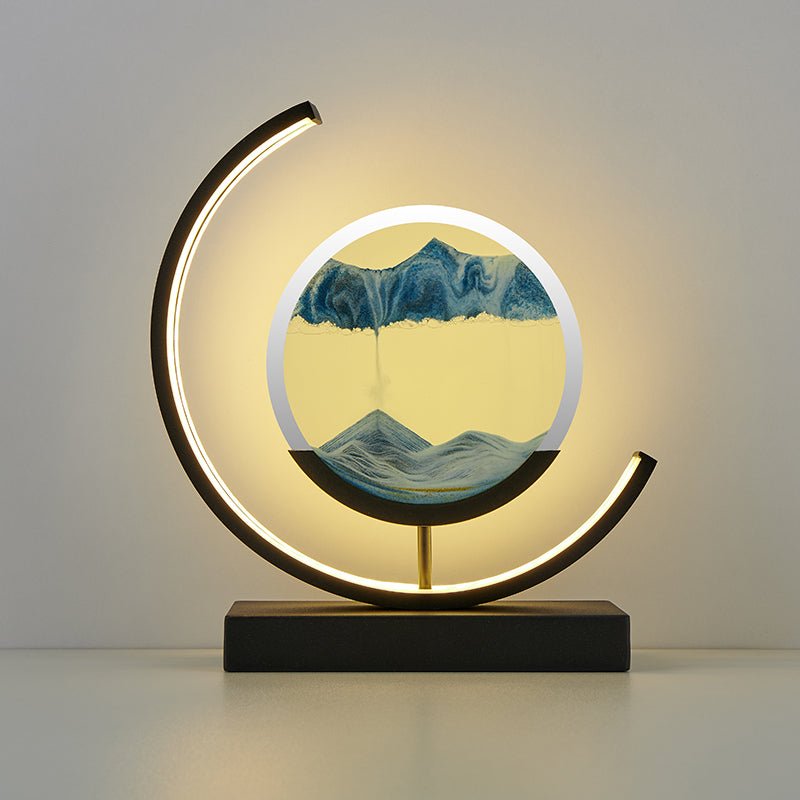 2023 Sands Of Time Lamp 15W LED 3D Dynamic Modern Sandscape Art Glass Remote Control - RoseStraya.com