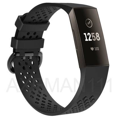 Fitbit Charge 3/4/SE Breathable Bands Soft Silicone Replacement Sports Strap