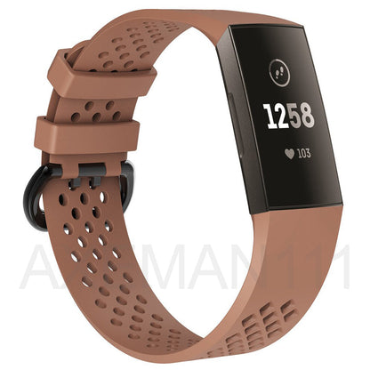 Fitbit Charge 3/4/SE Breathable Bands Soft Silicone Replacement Sports Strap