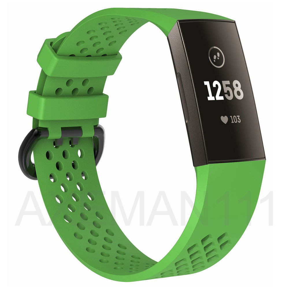 Fitbit Charge 3/4/SE Breathable Bands Soft Silicone Replacement Sports Strap