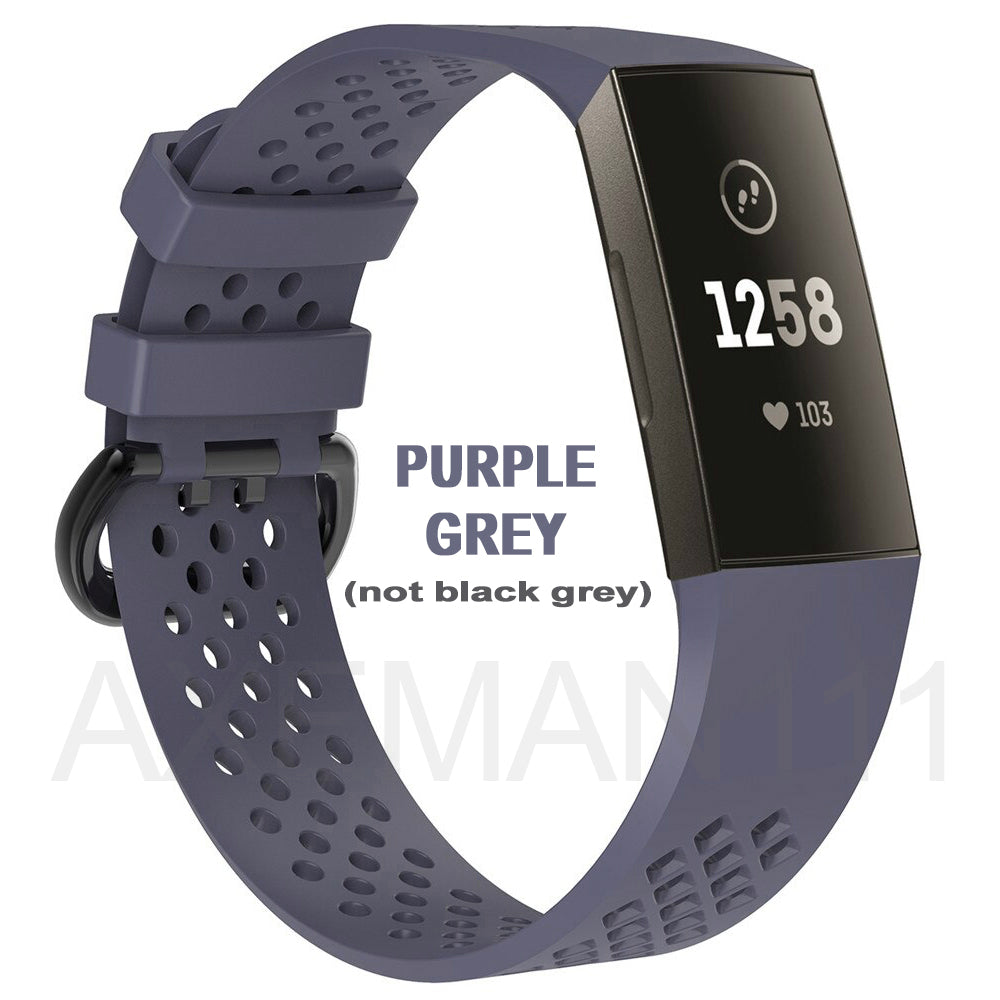 Fitbit Charge 3/4/SE Breathable Bands Soft Silicone Replacement Sports Strap