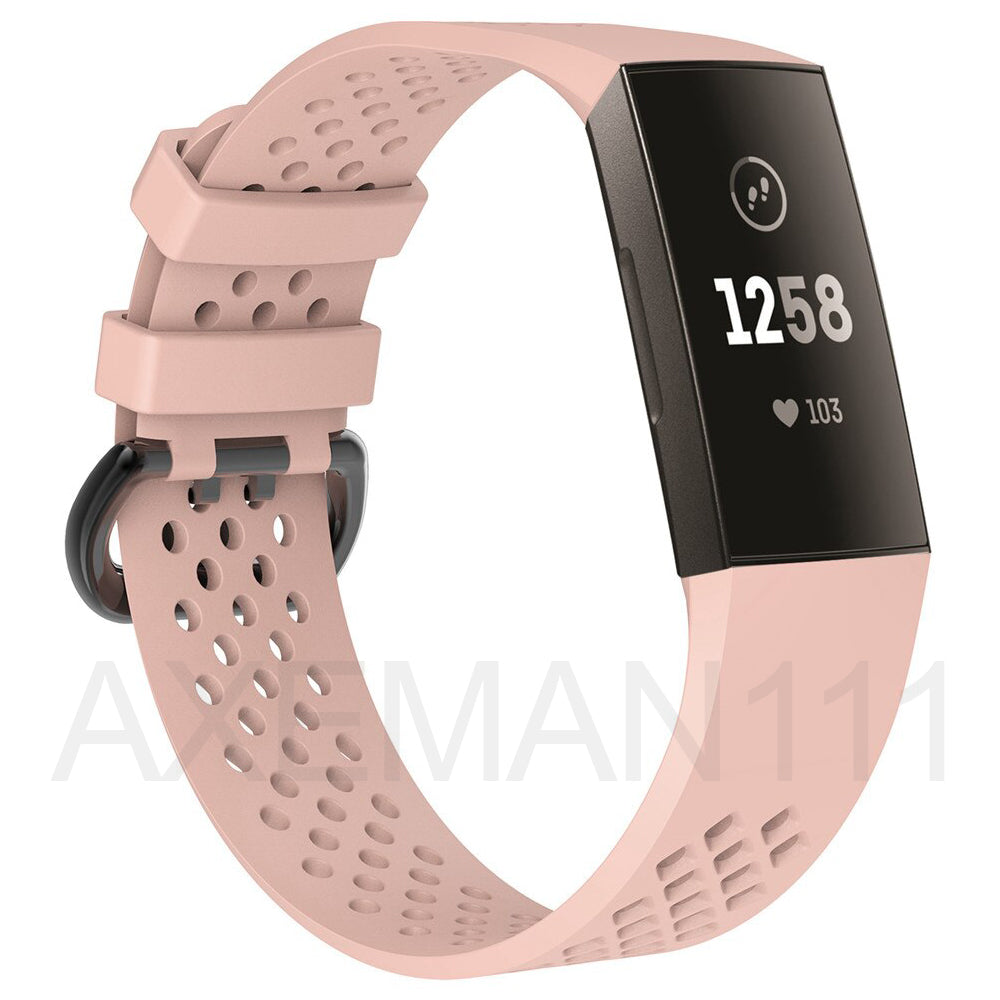 Fitbit Charge 3/4/SE Breathable Bands Soft Silicone Replacement Sports Strap