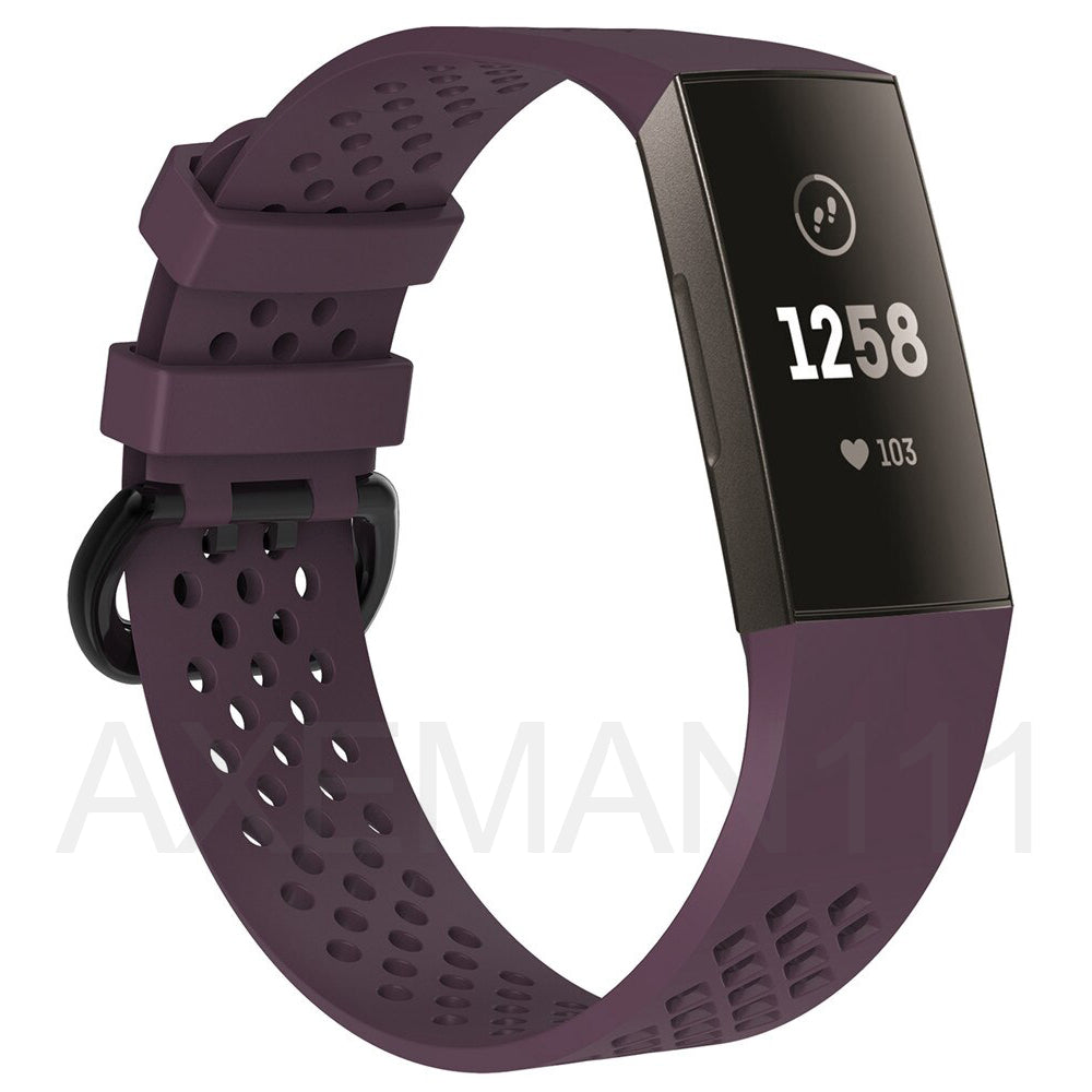 Fitbit Charge 3/4/SE Breathable Bands Soft Silicone Replacement Sports Strap