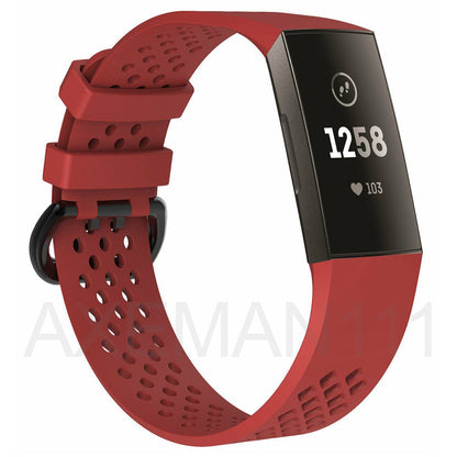 Fitbit Charge 3/4/SE Breathable Bands Soft Silicone Replacement Sports Strap