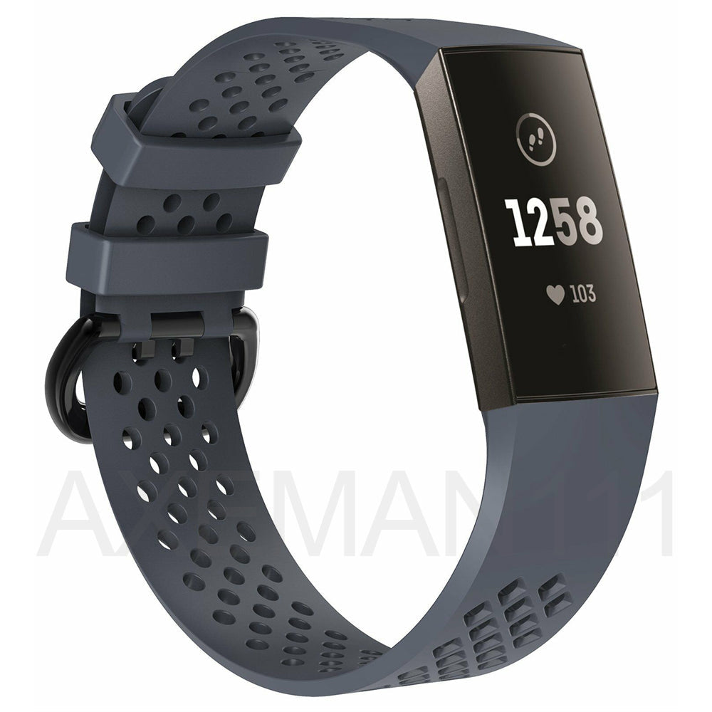 Fitbit Charge 3/4/SE Breathable Bands Soft Silicone Replacement Sports Strap