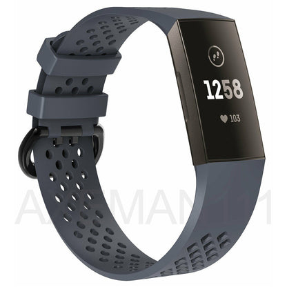 Fitbit Charge 3/4/SE Breathable Bands Soft Silicone Replacement Sports Strap