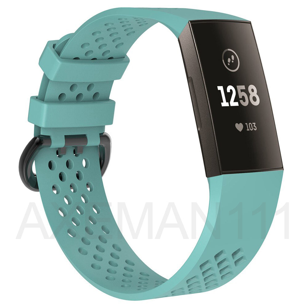 Fitbit Charge 3/4/SE Breathable Bands Soft Silicone Replacement Sports Strap