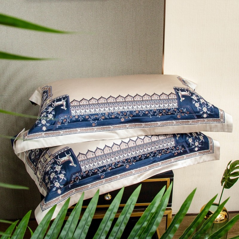 Arianell Luxury Embroidered Tassel Duvet Cover Bedding Set