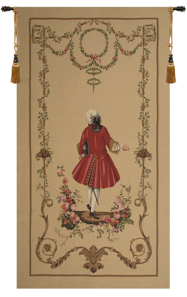 A Gentleman's Departure Large European Tapestry Drawing Room Entrance Decor - RoseStraya.com