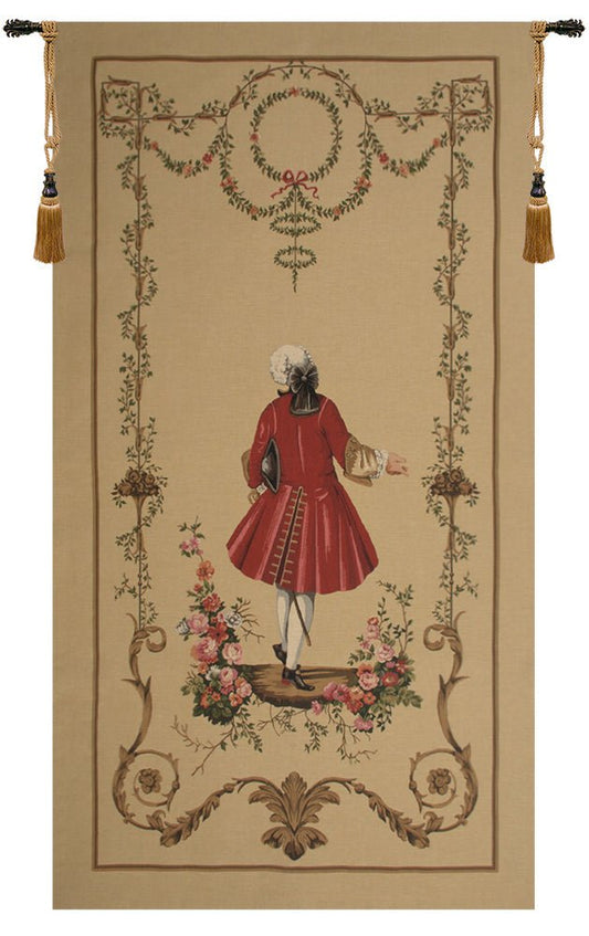 A Gentleman's Departure Large European Tapestry Drawing Room Entrance Decor - RoseStraya.com