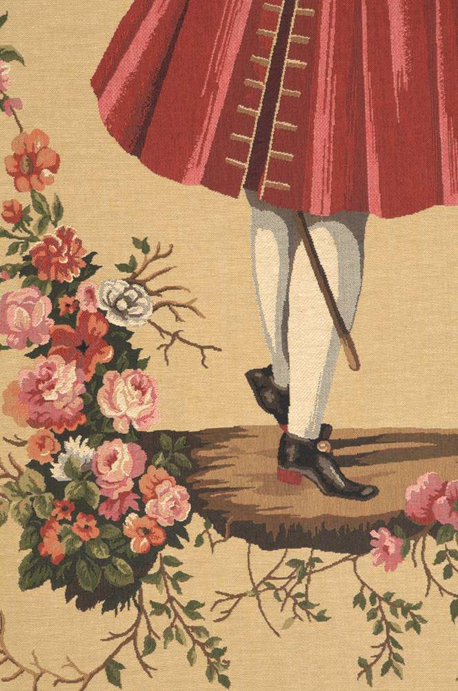 A Gentleman's Departure Large European Tapestry Drawing Room Entrance Decor - RoseStraya.com