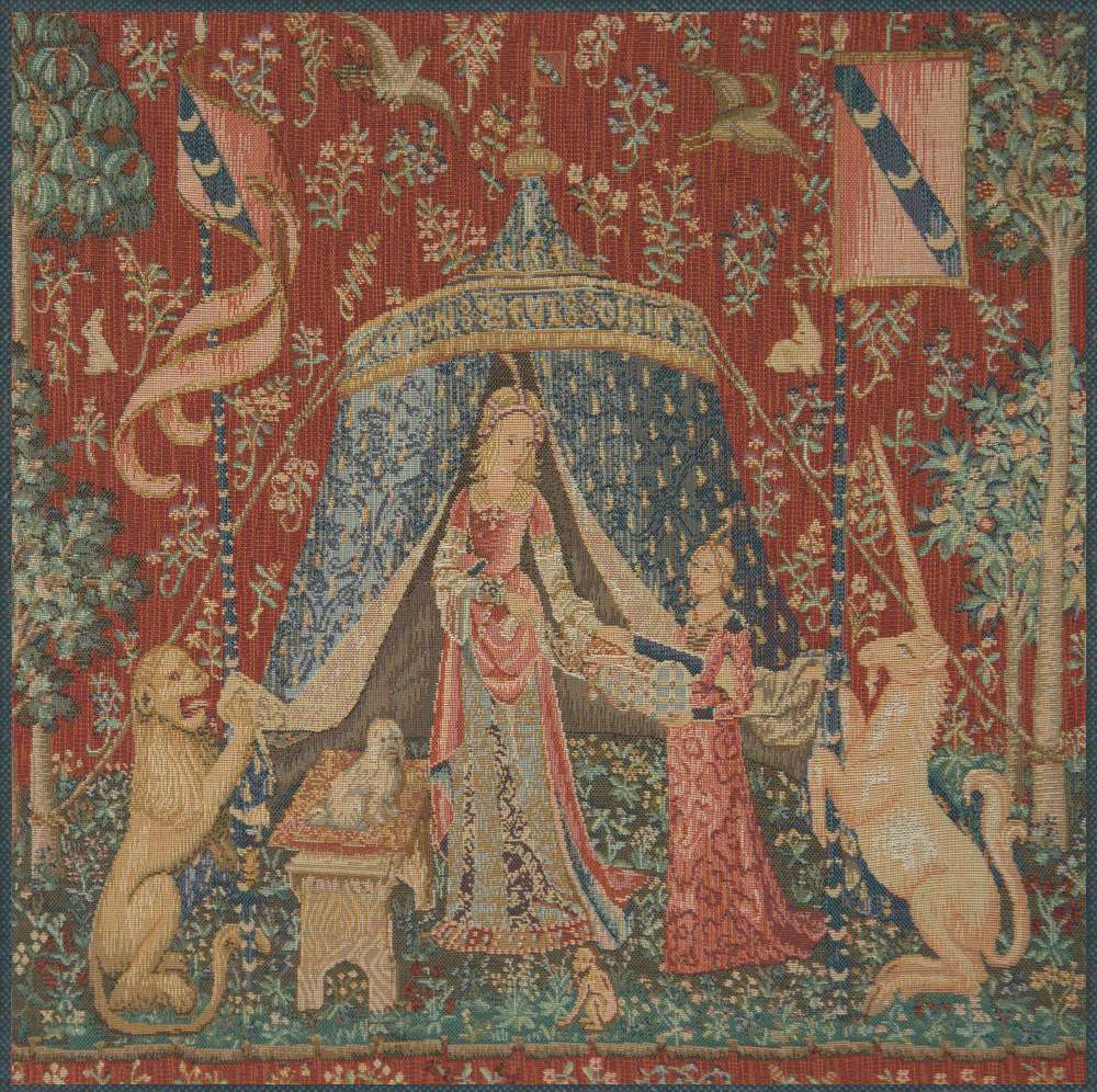 A Mon Seul Desir III Large French Cushion European Jacquard Tapestry Covers Living Room Decor - RoseStraya.com