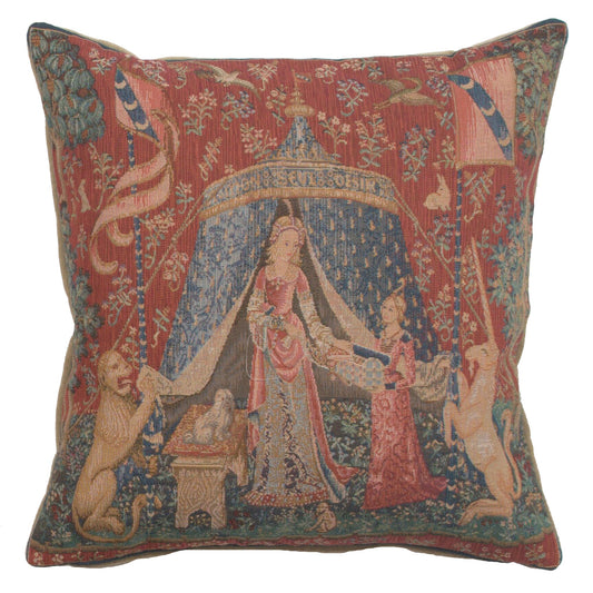 A Mon Seul Desir III Small French Cushion European Jacquard Tapestry Covers Living Room Decor - RoseStraya.com