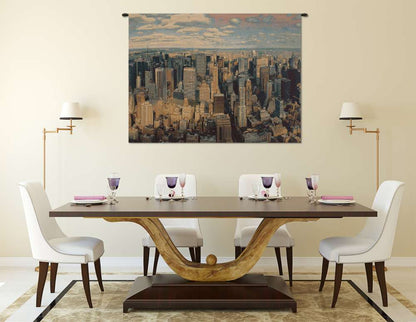 A New York Day Italian Jacquard Tapestry Wall Hanging European Home Decor - RoseStraya.com