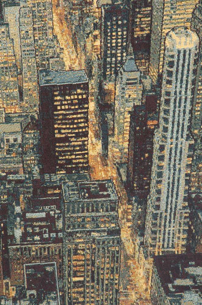 A New York Night Italian Jacquard Tapestry Wall Hanging Art Decor Alberto Passini - RoseStraya.com
