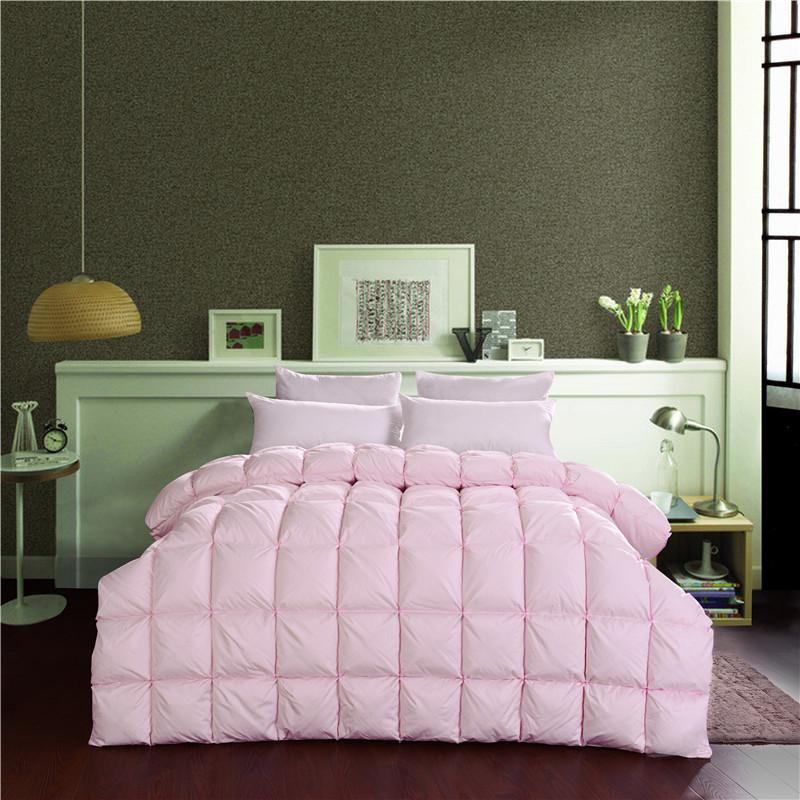 Aalya Square Quilted Goose Down Cotton Filling Comforter - RoseStraya.com