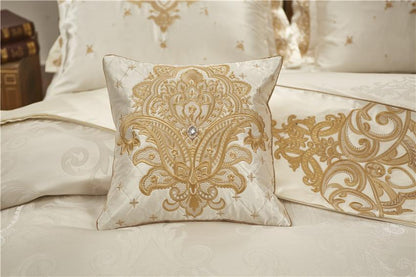 Alvina Luxury Satin Jacquard Egyptian Cotton Duvet Cover Set - RoseStraya.com