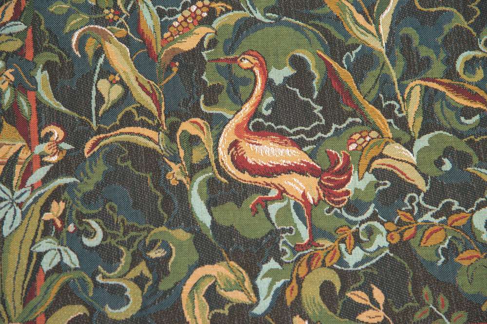 Animals Aristoloches Green French Tapestry Wall Decor Backed with Lining & Tunnel - RoseStraya.com