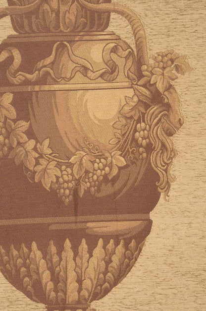 Antique Greek Urn Belgian Tapestry Wall Decor 100% Soft Cotton Chenille - RoseStraya.com