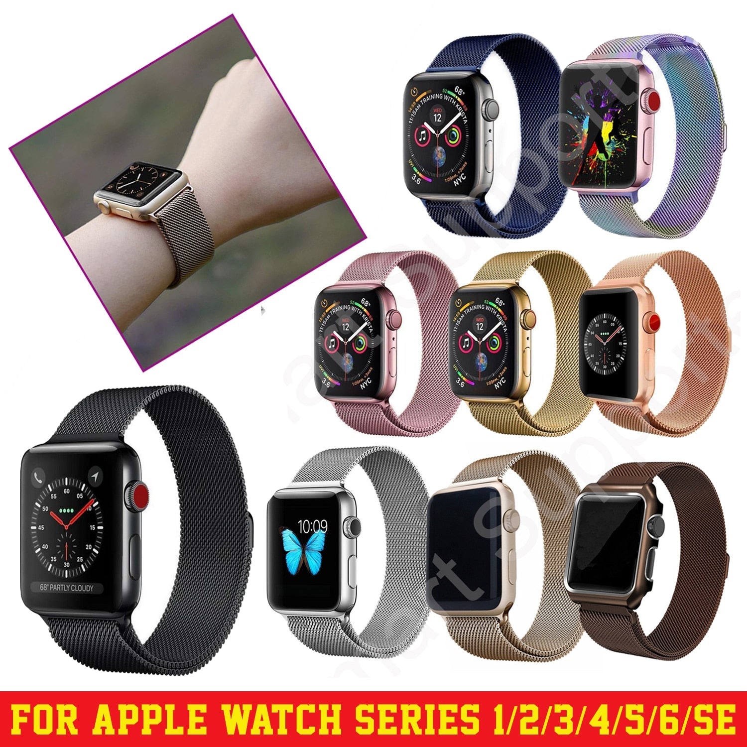 Apple Stainless Steel Watch Bands