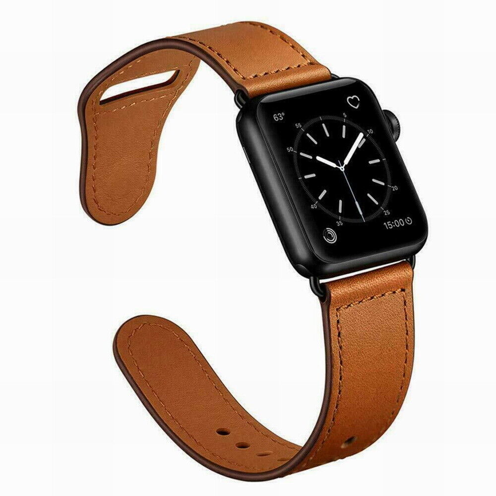 Genuine Leather Strap Fit Apple Watch iWatch Series SE 8 7 6 5 4 3 2 1 41mm 45mm
