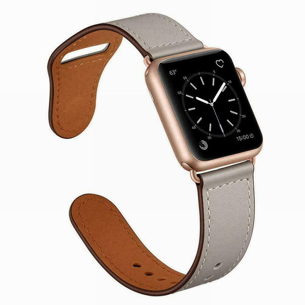 Genuine Leather Strap Fit Apple Watch iWatch Series SE 8 7 6 5 4 3 2 1 41mm 45mm