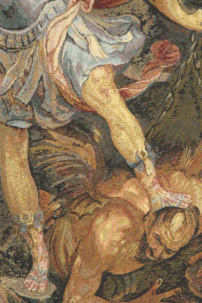 Archangel Michael European Tapestry Wall Art Decor Backed with Lining & Tunnel - RoseStraya.com